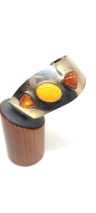 Amber Sterling Designer Cuff