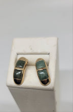 Load image into Gallery viewer, Sterling Vermeil Jade Earrings
