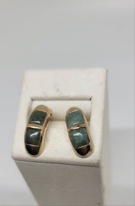 Sterling Vermeil Jade Earrings