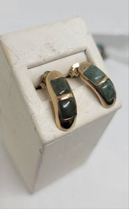 Sterling Vermeil Jade Earrings