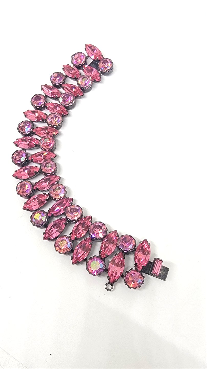 Vintage Pink Crystal Bracelet