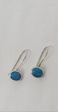 Load image into Gallery viewer, Sterling Blue Opal Earrings
