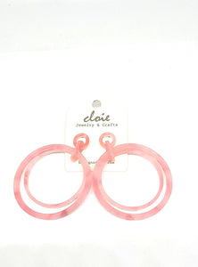 Pink Acrylic Earrings