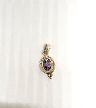 Load image into Gallery viewer, Small Sterling Amethyst Charm/Pendant
