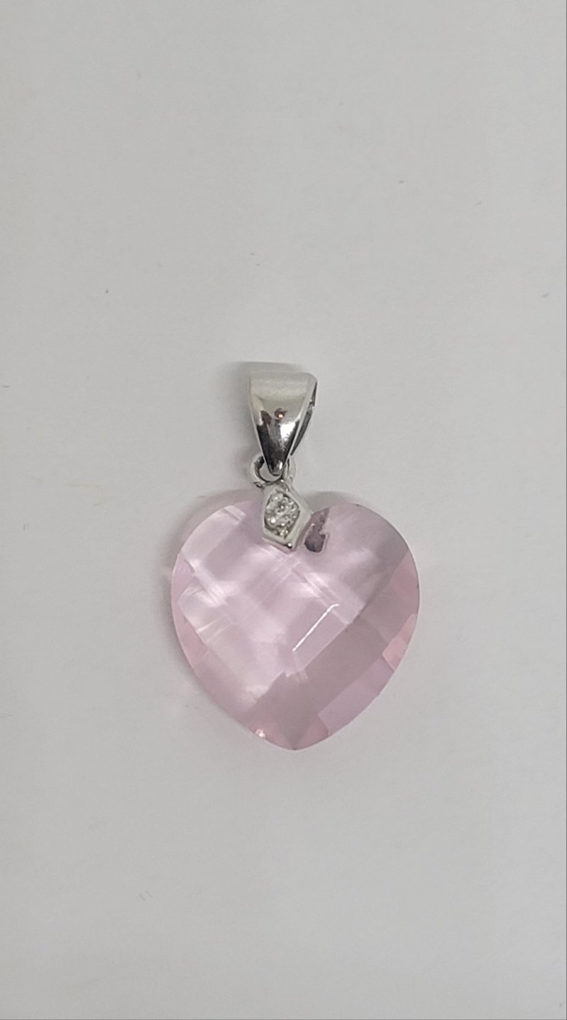 Pink Heart with Sterling Bale