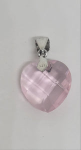 Pink Heart with Sterling Bale