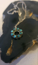 Load image into Gallery viewer, Vintage Sterling Turquoise Donut Necklace
