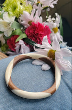 Load image into Gallery viewer, Vintage Bone and Wood Bangle
