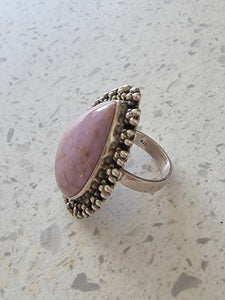 Sterling Purple Jasper Ring