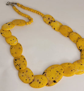 Unique Vintage Yellow Necklace