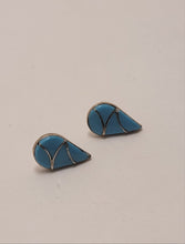 Load image into Gallery viewer, Turquoise Sterling Inlay Earrings
