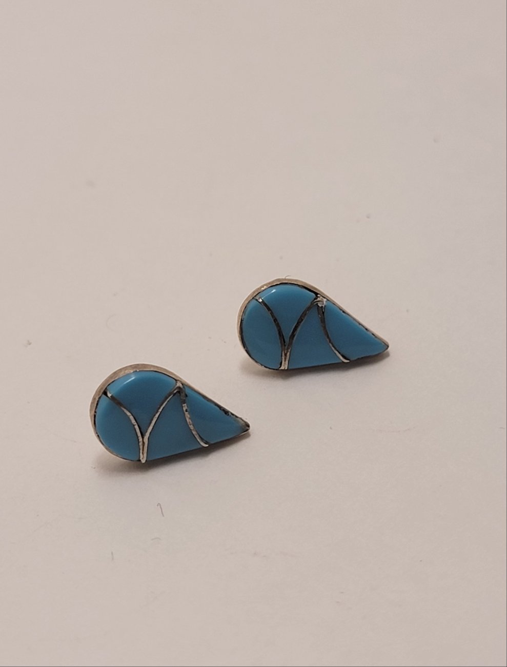 Turquoise Sterling Inlay Earrings