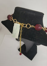 Load image into Gallery viewer, Cranberry Glass Necklace
