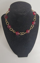 Load image into Gallery viewer, Cranberry Glass Necklace
