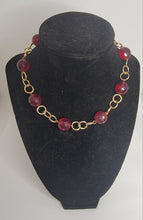 Load image into Gallery viewer, Cranberry Glass Necklace
