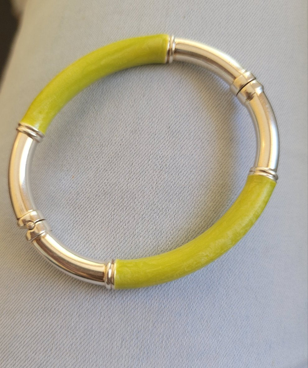 Sterling and Enamel Bangle