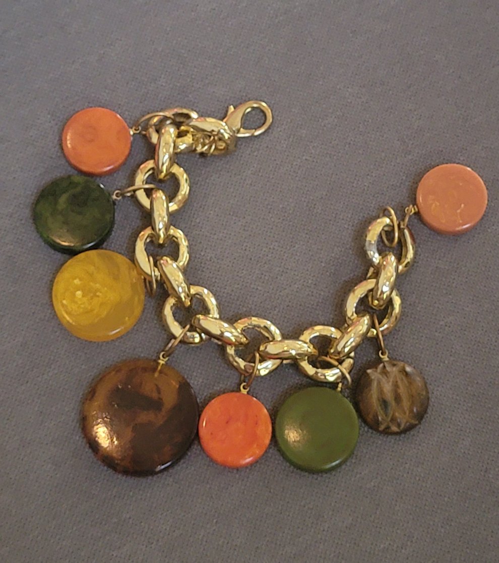 Bakelite charm bracelet