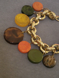 Bakelite charm bracelet