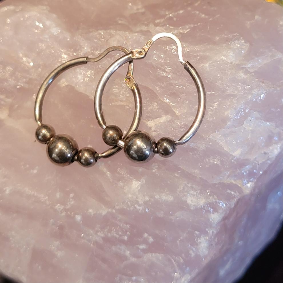 Sterling Ball hoops