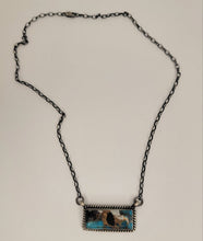 Load image into Gallery viewer, Navajo Turquoise Bar Necklace
