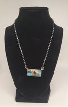 Load image into Gallery viewer, Navajo Turquoise Bar Necklace
