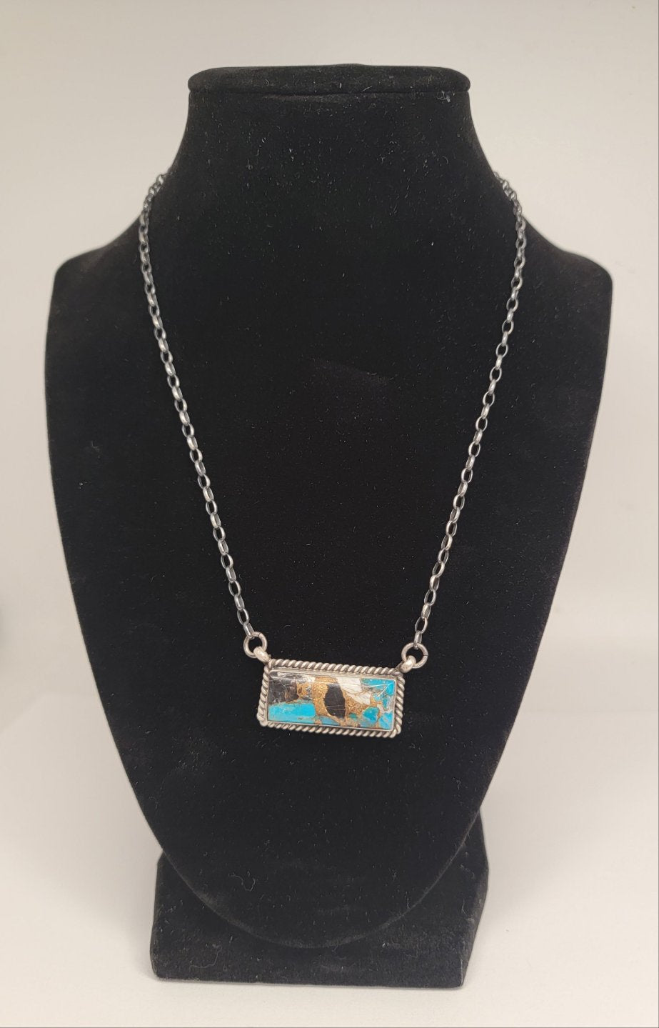 Navajo Turquoise Bar Necklace