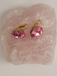 Pink Rhinestone Earrings