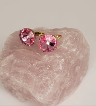 Load image into Gallery viewer, Pink Rhinestone Earrings
