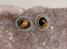 Load image into Gallery viewer, Tiger&#39;s Eye Stone Earrings
