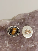 Load image into Gallery viewer, Tiger&#39;s Eye Stone Earrings
