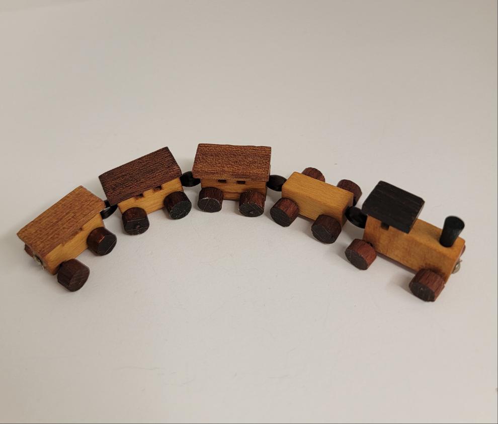 Mini Wood Carved Train