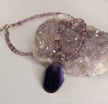 Load image into Gallery viewer, Stone Amethyst and Agate Necklace
