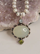 Load image into Gallery viewer, Genuine Pearl with Gemstone Necklace
