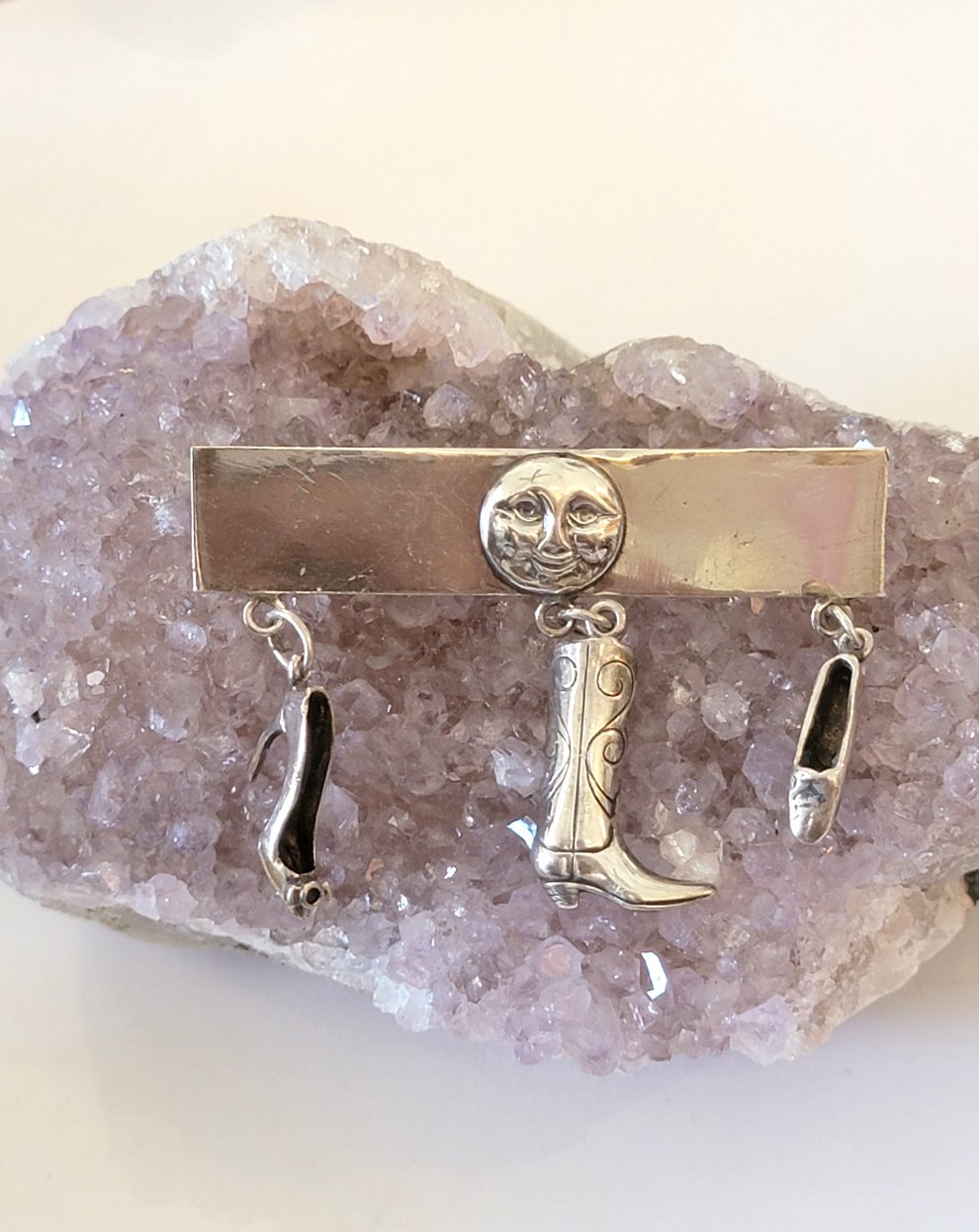 Vintage Sterling Bar Brooch