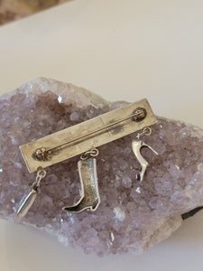 Vintage Sterling Bar Brooch