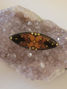 Vintage Inlay Enamel Brooch