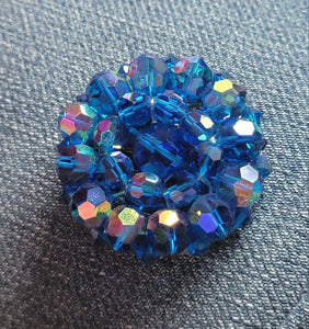 Vintage Blue Crystal Brooch