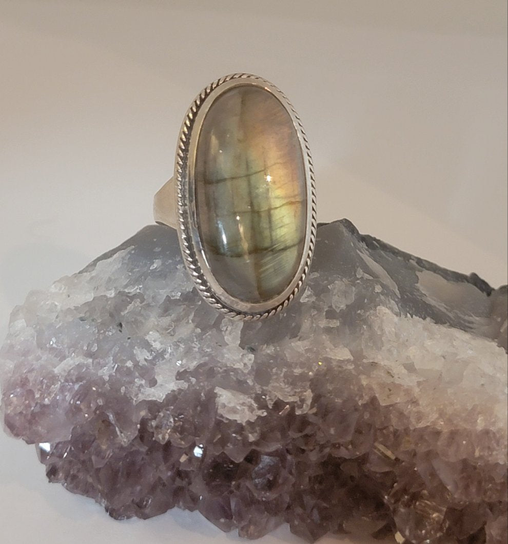 Huge Labradorite Ring