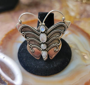 Moonstone Butterfly Ring