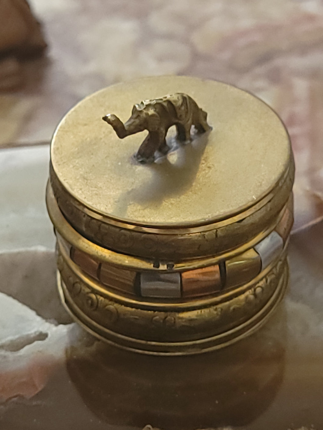 Copper/ Brass Elephant Trinket Box