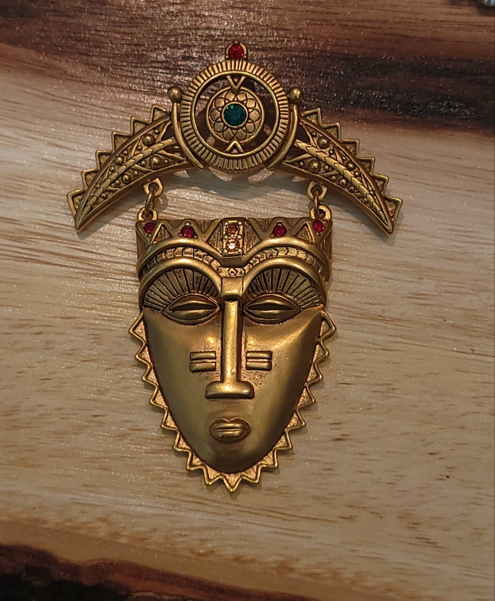 Vintage Avon Face Brooch