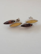 Load image into Gallery viewer, Two Amber Sterling Earrings
