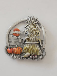 Vintage Signed Harvest Brooch