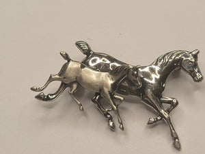 Running Horses Brooch