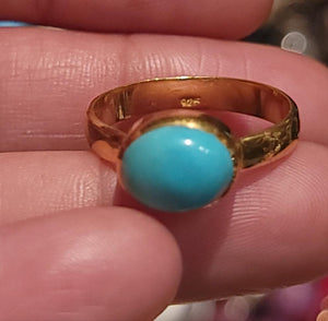 Vermeil and Turquoise Ring