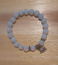 Load image into Gallery viewer, Opalite Stone w Elephant Charm
