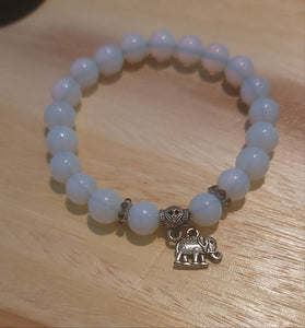 Opalite Stone w Elephant Charm