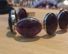 Load image into Gallery viewer, Designer Alok Amethyst Cabachon Bracelet
