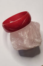 Load image into Gallery viewer, Carved Red Bakelite Bangle
