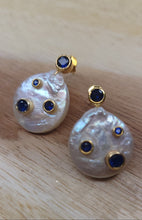 Load image into Gallery viewer, Pearl and Gemstone Earrings
